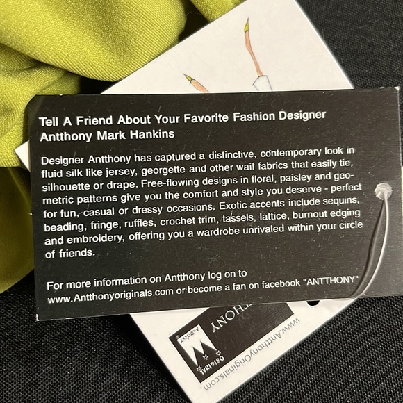 ANTTONY Original New Solid Green Pullover Tunic Top XL - Picture 7 of 10